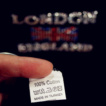 Shirt of London Made in Turkey, (photo by author, taken in Cool Britannia, summer 2014)